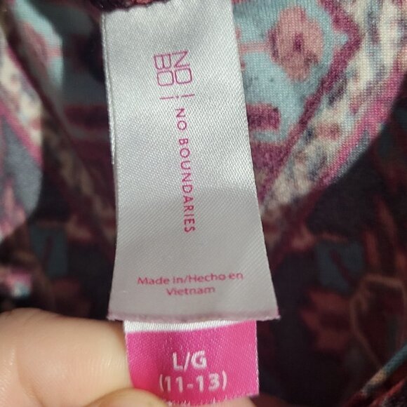 No Boundaries Maroon Multicolored Aztec Design Midi Form Fitting Dress Size Larg - Picture 2 of 8